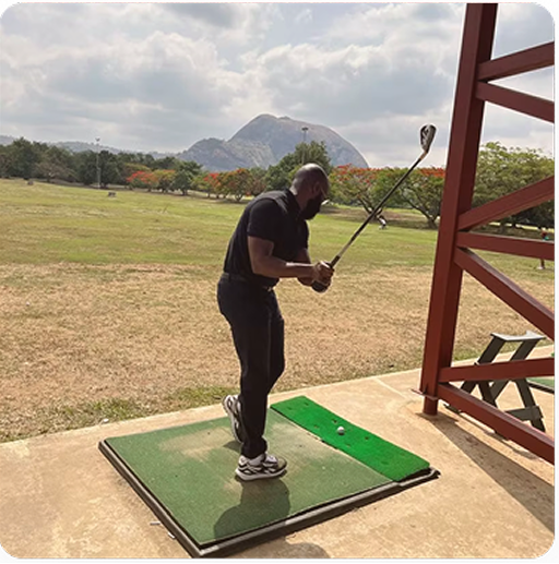 Franklyn playing golf